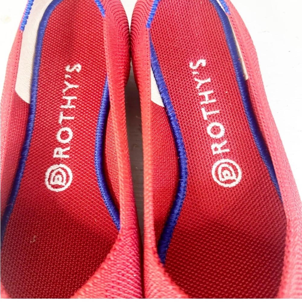 Rothy”S Flame Red Points Pointed Toe Flats Women’… - image 2